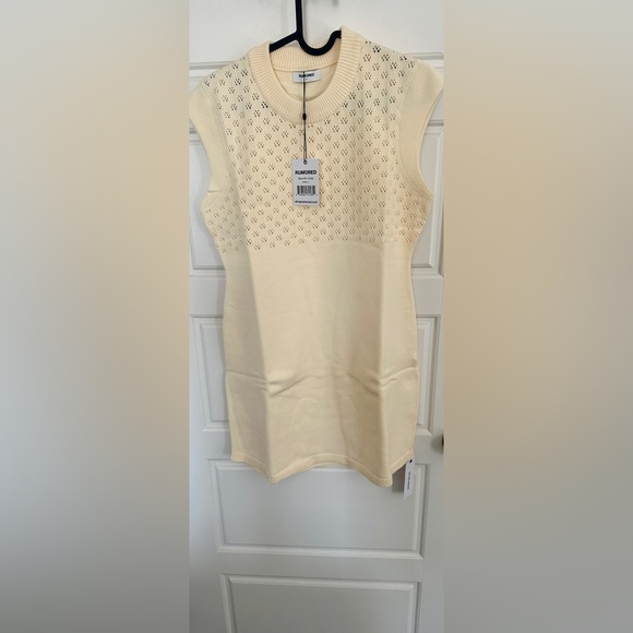 Rumored Cream Mini Dress - Picture 4 of 5